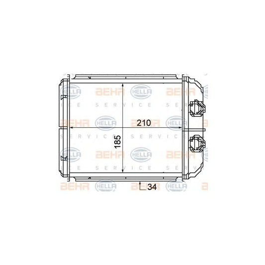 Hella 8FH 351 315-381 Heater Matrix