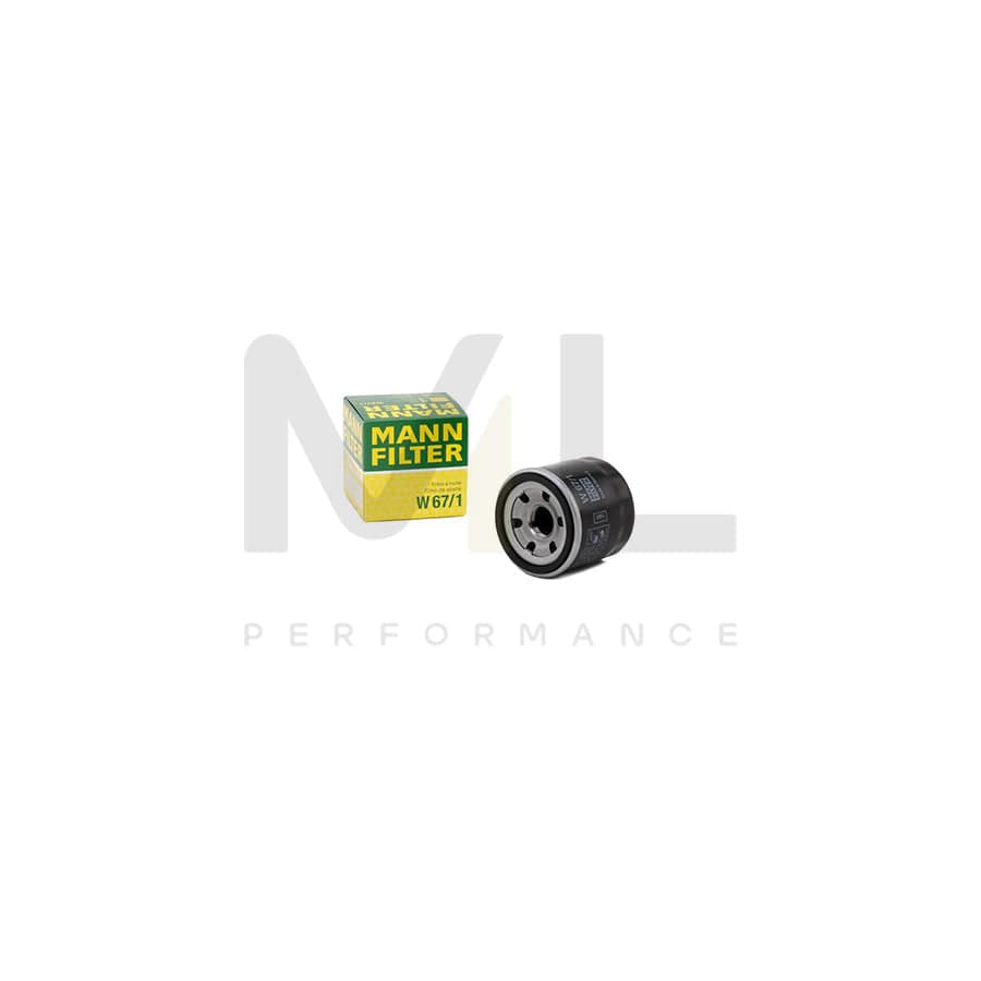 MANN-FILTER W 67/1 Oil Filter Spin-on Filter, with one anti-return valve | ML Performance Car Parts