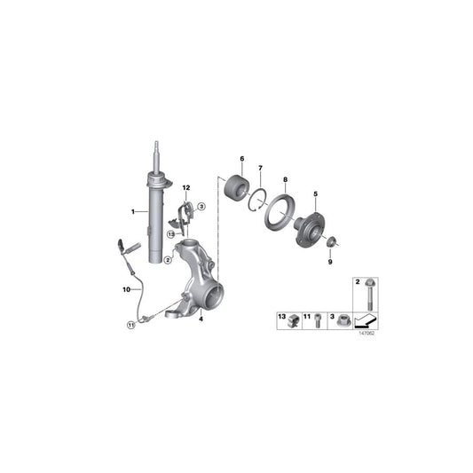 Genuine BMW 31316780198 E91 Front Right Spring Strut (Inc. 330xd, 325xi & 335xi) | ML Performance UK Car Parts