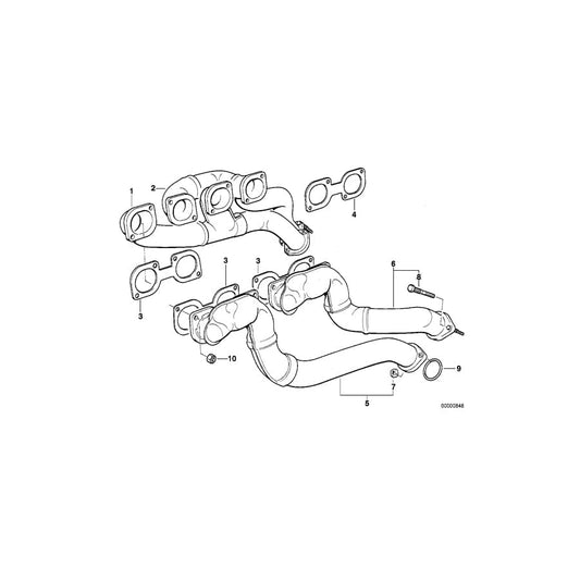 Genuine BMW 11621439929 E39 E52 E38 Exhaust Manifold ZYL.5+6 (Inc. 740iL, M5 & 540iP) | ML Performance UK Car Parts