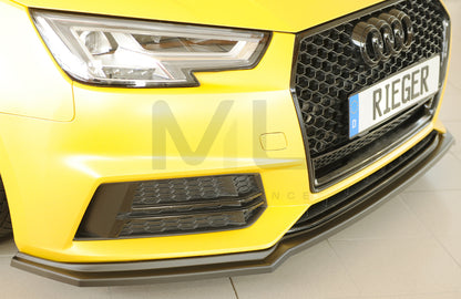 Rieger 00055550 Audi B9 F4 Front Splitter (A4 & S4) 2 | ML Performance UK Car Parts