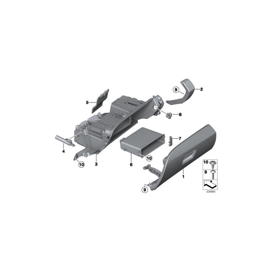 Genuine BMW 51459223744 F06 F13 Oddments Tray (Inc. 650iX, 640d & Alpina B6) | ML Performance UK