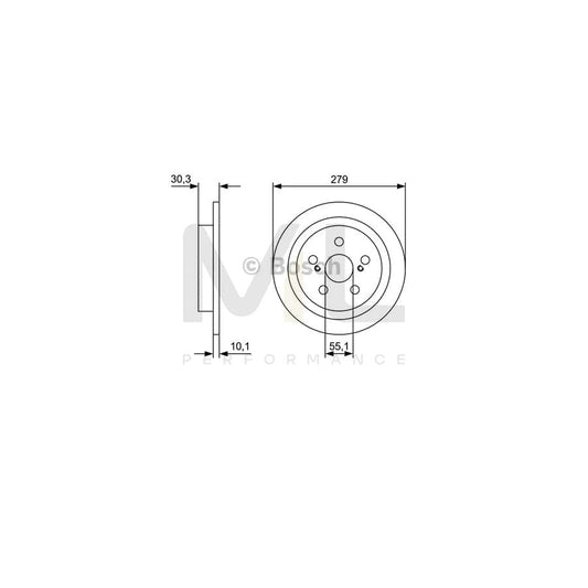 BOSCH 0 986 479 D35 Brake Disc Internally Vented, Solid, Oiled | ML Performance Car Parts