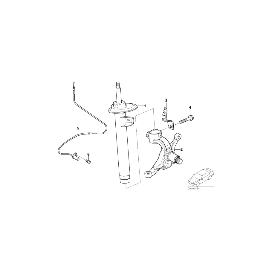 Genuine BMW 31316761894 E85 Front Right Spring Strut (Inc. Z4) | ML Performance UK Car Parts