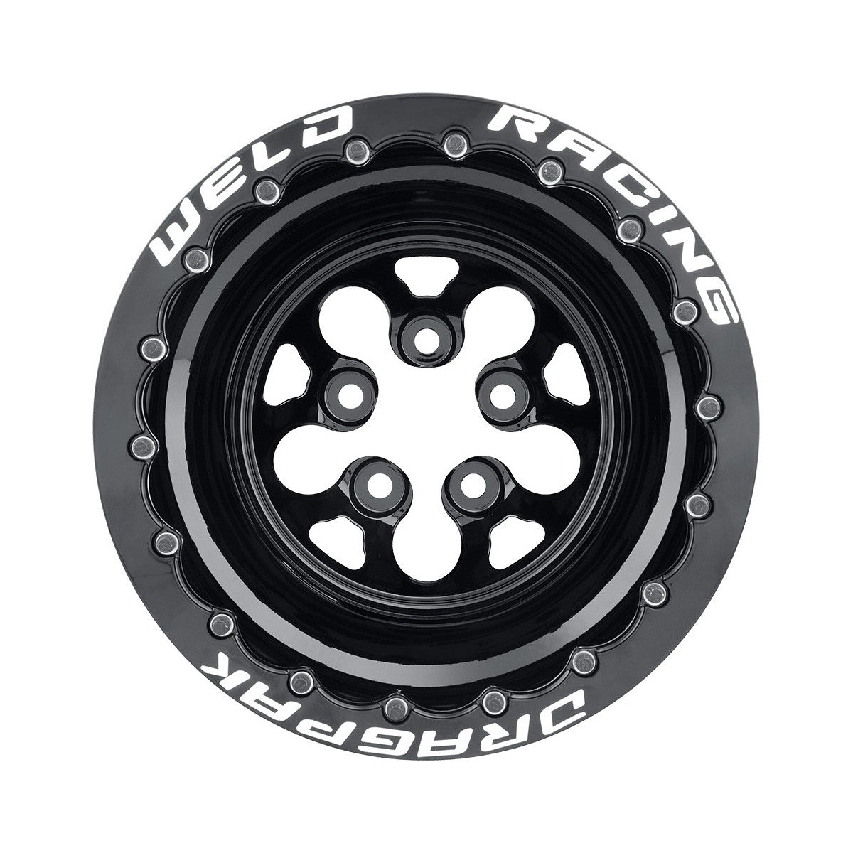 Weld 83B-510206DBL-MTSB-DRPK Dodge Dragpak Alpha-1 Wheel 15x10 5x4.5 ET-64 BS3 Gloss Black