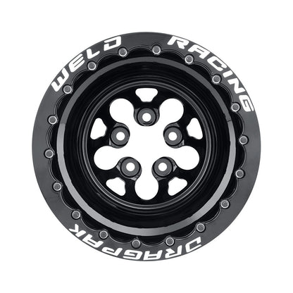 Weld 83B-510206DBL-MTSB-DRPK Dodge Dragpak Alpha-1 Wheel 15x10 5x4.5 ET-64 BS3 Gloss Black