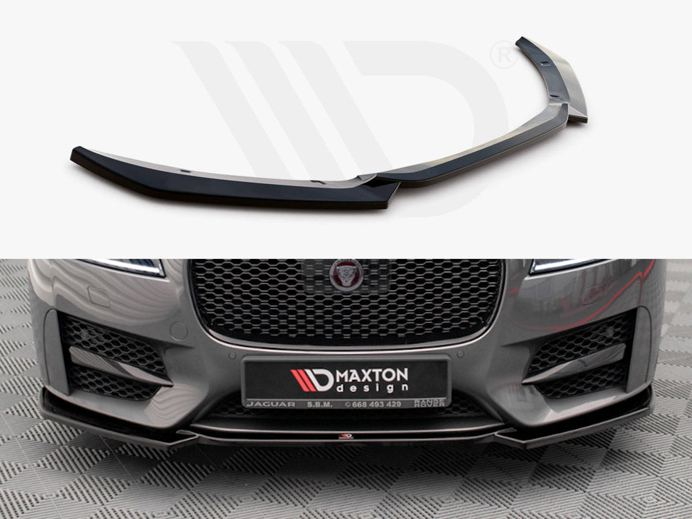 Maxton Design JA-XF-2-RSPORT-FD1T Front Splitter V.1 Jaguar Xf R-sport MK2 (2015-2020) | ML Performance UK Car Parts