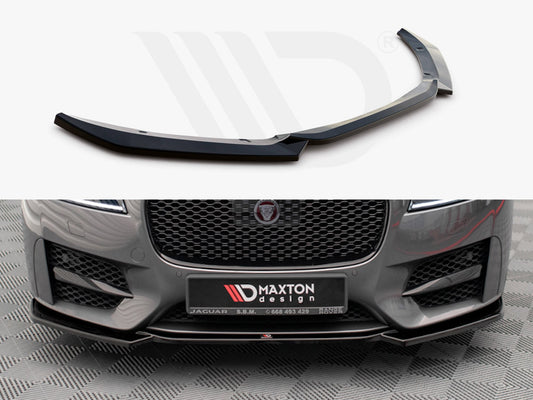 Maxton Design JA-XF-2-RSPORT-FD1T Front Splitter V.1 Jaguar Xf R-sport MK2 (2015-2020) | ML Performance UK Car Parts