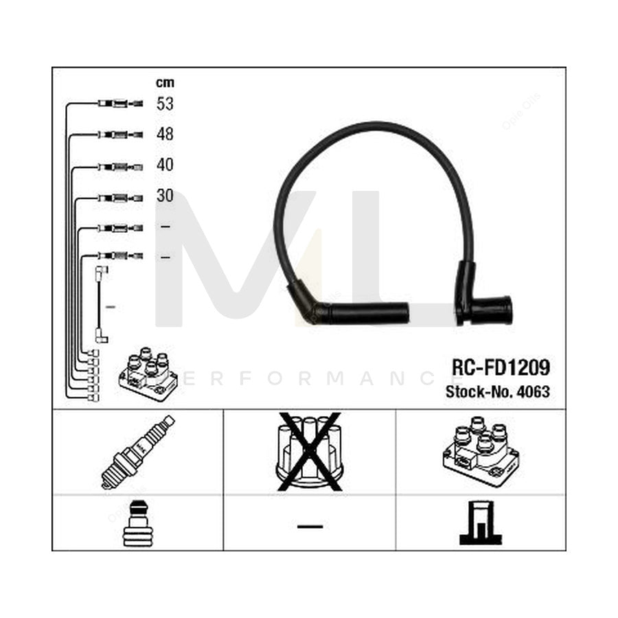 NGK Ignition Cable Kit RC-FD1209 (NGK4063) | ML Car Parts UK | ML Performance