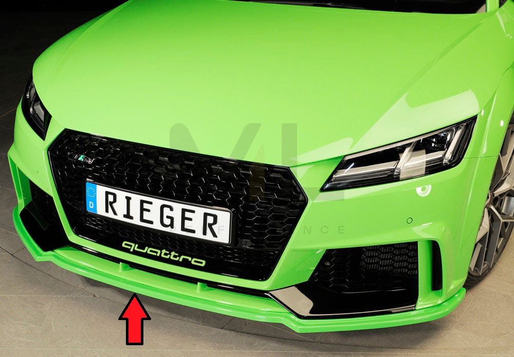 Rieger 00055176 Audi 8J 8J1-FV 8S TTRS Front Splitter 6 | ML Performance UK Car Parts