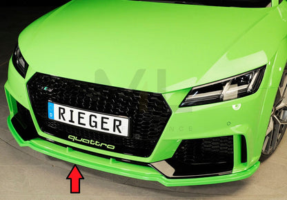 Rieger 00055176 Audi 8J 8J1-FV 8S TTRS Front Splitter 6 | ML Performance UK Car Parts