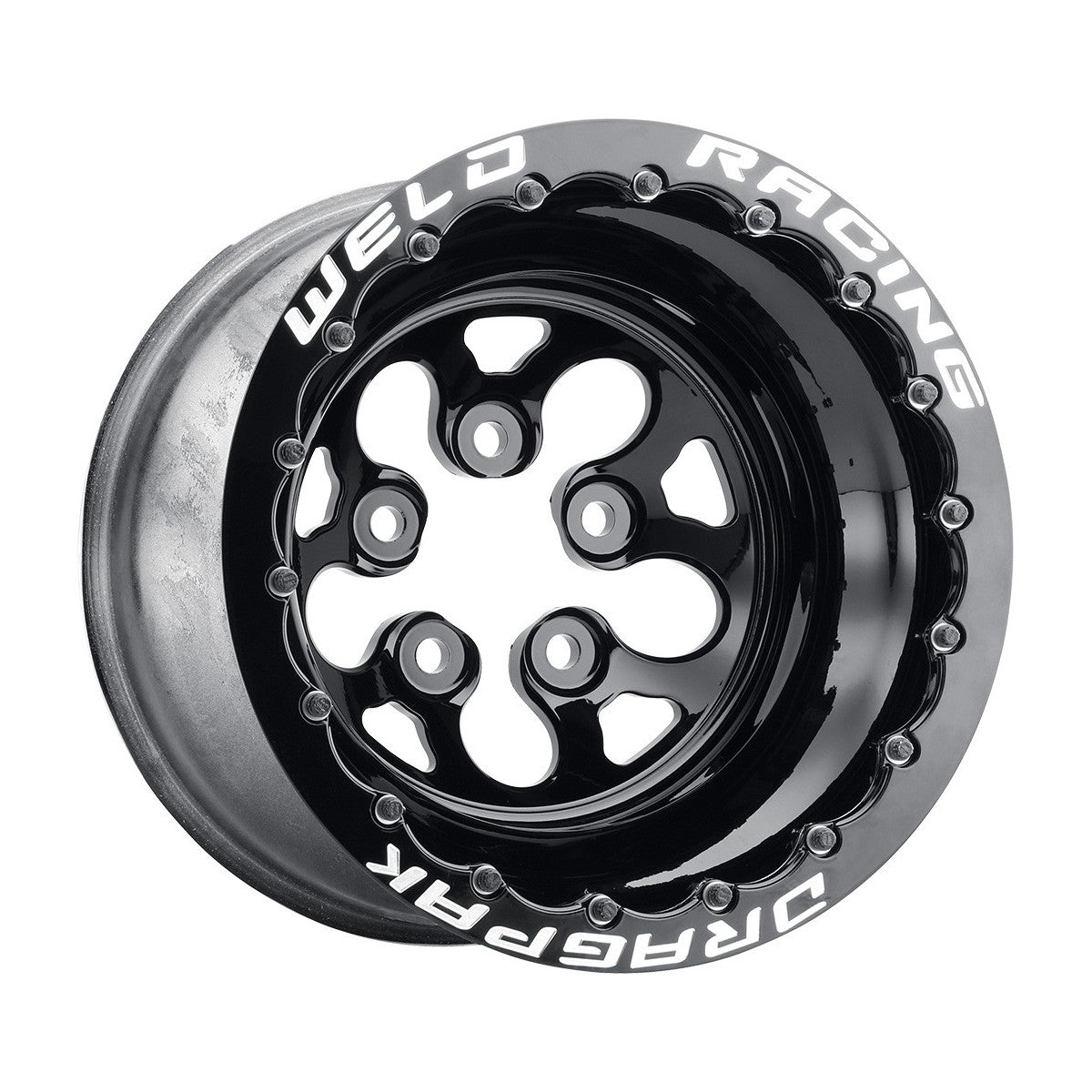 Weld 83B-510206DBL-MTSB-DRPK Dodge Dragpak Alpha-1 Wheel 15x10 5x4.5 ET-64 BS3 Gloss Black