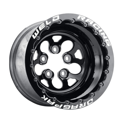 Weld 83B-510206DBL-MTSB-DRPK Dodge Dragpak Alpha-1 Wheel 15x10 5x4.5 ET-64 BS3 Gloss Black