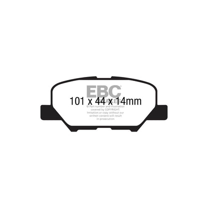 EBC PDKR1046 Citroen Mitsubishi Peugeot Ultimax Rear Brake Pad & Plain Disc Kit - Akebono Caliper 2 | ML Performance UK Car Parts