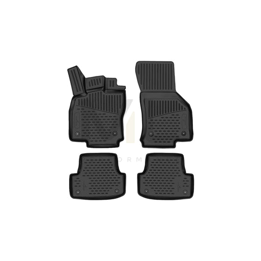 WALSER Tailored, XTR 75194 Floor mat set Elastomer, Front and Rear, Black | ML Performance Car Parts
