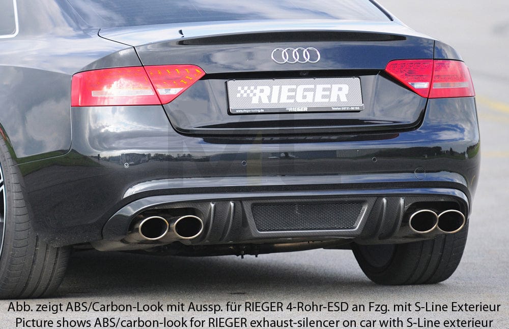 Rieger 00055445 Audi B8 B81 A5 Rear Diffuser 1 | ML Performance UK Car Parts