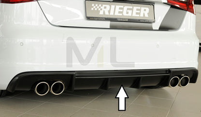 Rieger 00056813 Audi 8V S3 Rear Diffuser 1 | ML Performance UK Car Parts