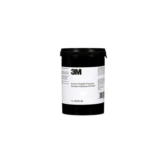 3M 7100238539 Chemicals 3M Screen Printable UV-Curing Pressure Sensitive Adhesive SP7202, Clear, 1 Bottle
