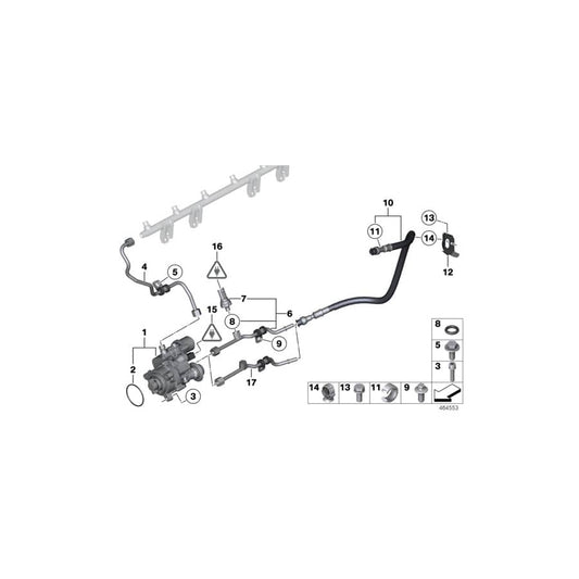 Genuine BMW 13537622752 F12 F13 F07 Supply Line With Sensor (Inc. 535i, 640i & 535iX) | ML Performance UK Car Parts