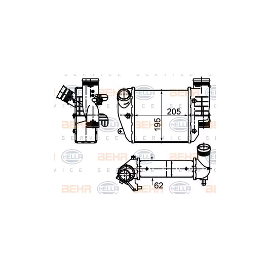 Hella 8ML 376 988-024 Intercooler For Audi A6