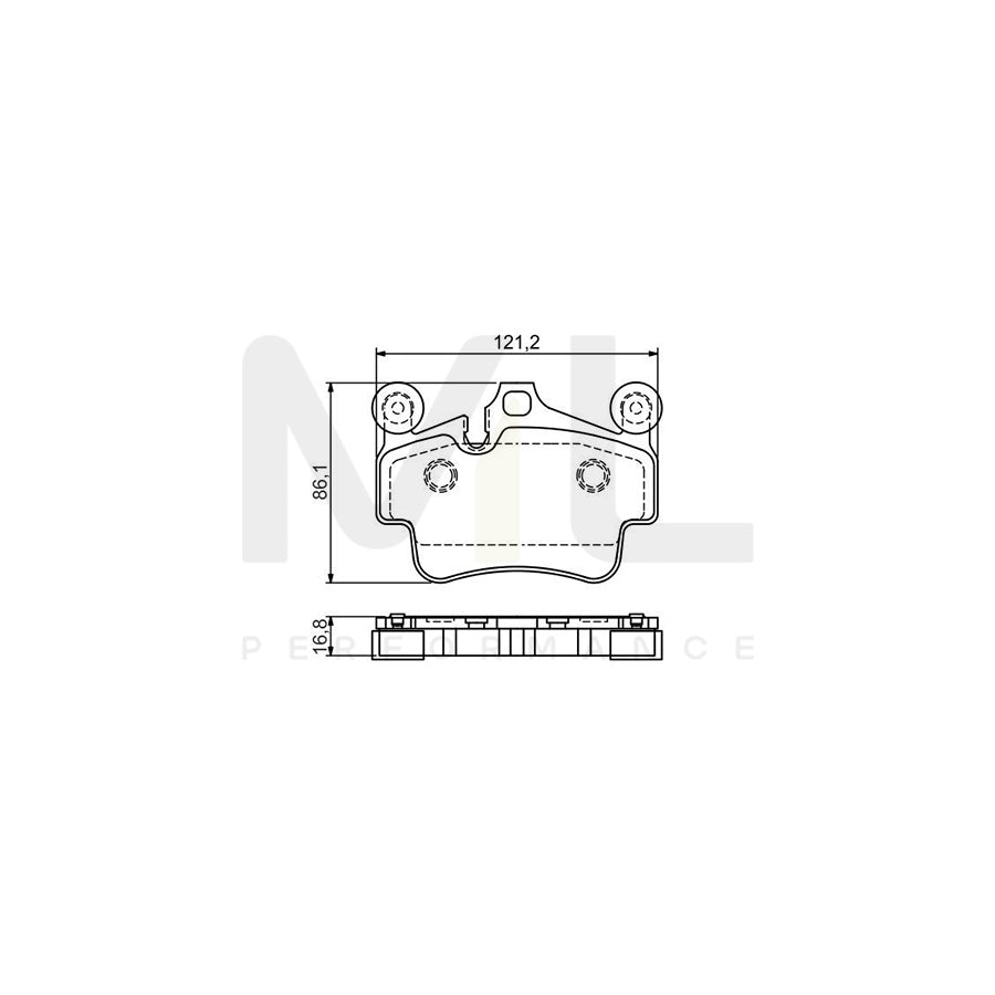 Bosch 0986494567 Brake Pad Set With Anti-Squeak Plate, With Mounting Manual BP1488 | ML Performance Car Parts