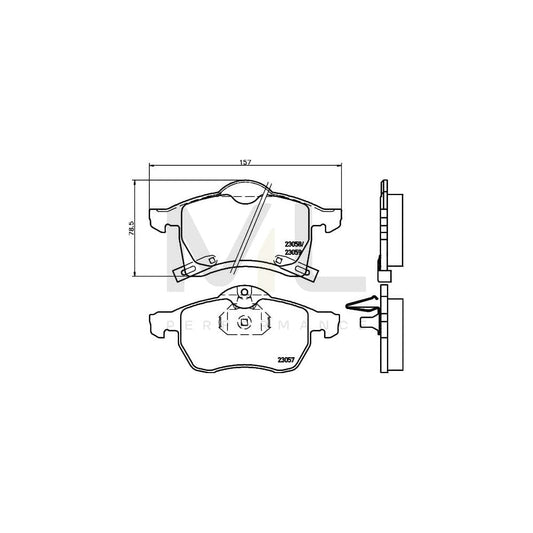 Brembo P 59 032 Brake Pad Set With Acoustic Wear Warning | ML Performance Car Parts