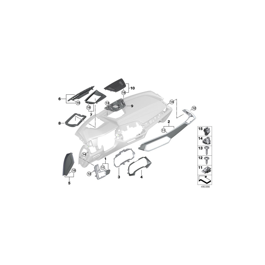 Genuine BMW 51458745270 G05 G06 Cov.Pan.Inst.Pan.Piano Fin.Bl.Fr.Pass. (Inc. X6 30dX, X5 M50dX & X5 45eX) | ML Performance UK