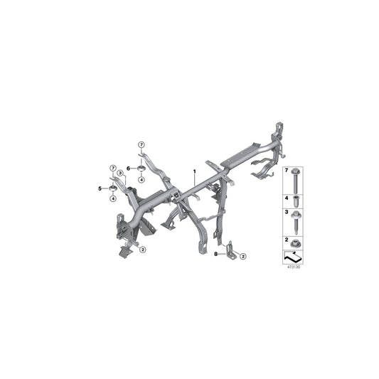 Genuine BMW 51459355700 F48 F39 Carrier Instrument Panel (Inc. X2 25iX, X1 18dX & X1 20i) | ML Performance UK