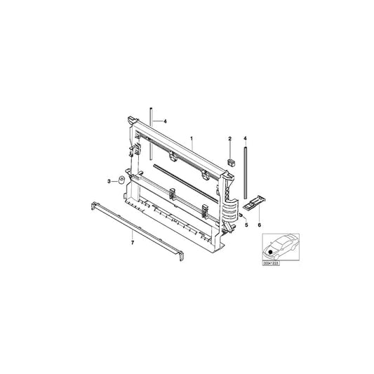 Genuine BMW 17112247362 E39 E38 Profile-Gasket L=319MM (Inc. 730d, 520d & 530d) | ML Performance UK Car Parts