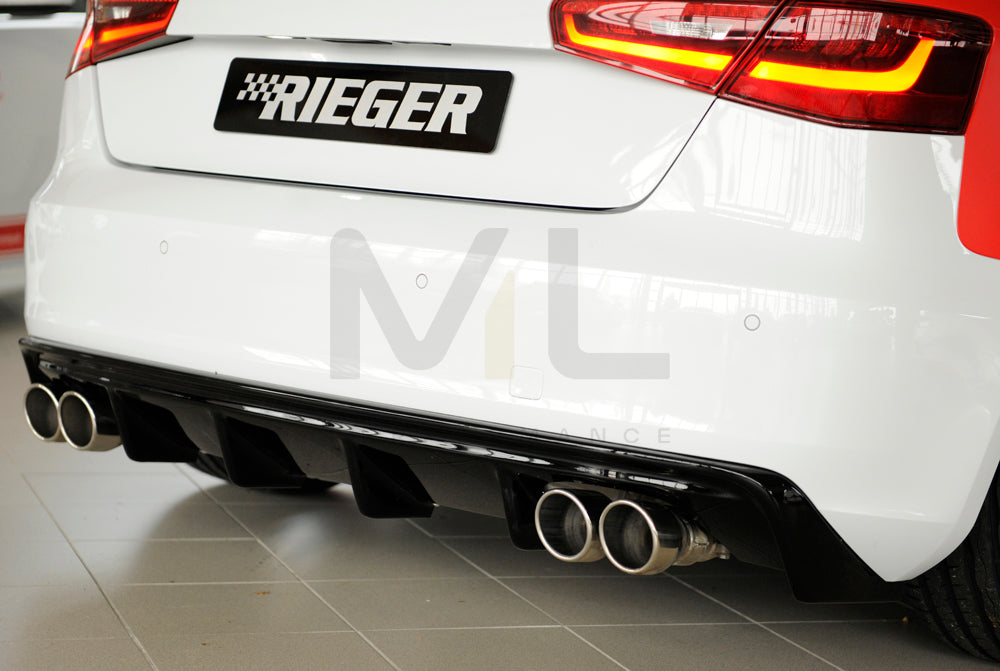 Rieger 00088101 Audi 8V A3 Rear Diffuser 2 | ML Performance UK Car Parts