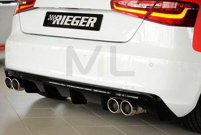 Rieger 00088101 Audi 8V A3 Rear Diffuser 2 | ML Performance UK Car Parts