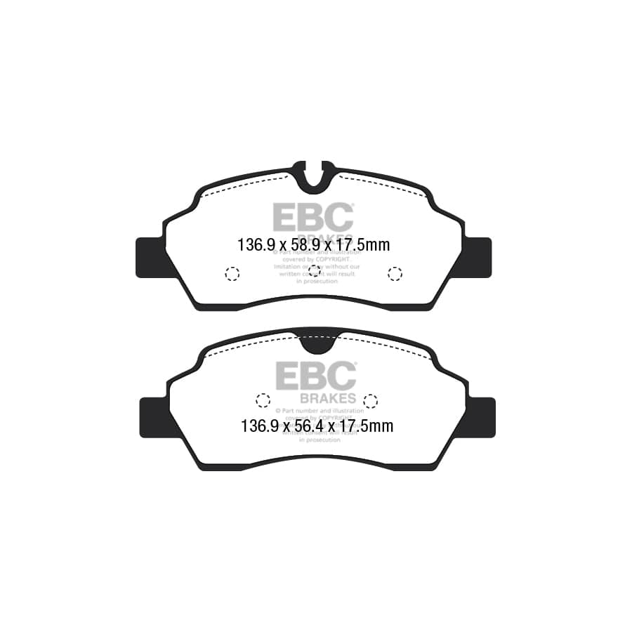 EBC PD40K2400 Ford Transit Ultimax Pad & Plain Disc Kit 3 | ML Performance UK Car Parts