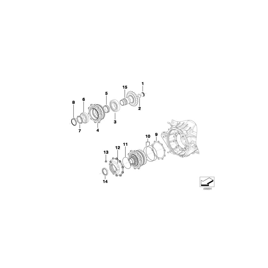 Genuine BMW 23008419430 BMW Spacer Sleeve BEVEL GEAR INPU (Inc.  & M6 GT3) | ML Performance UK Car Parts