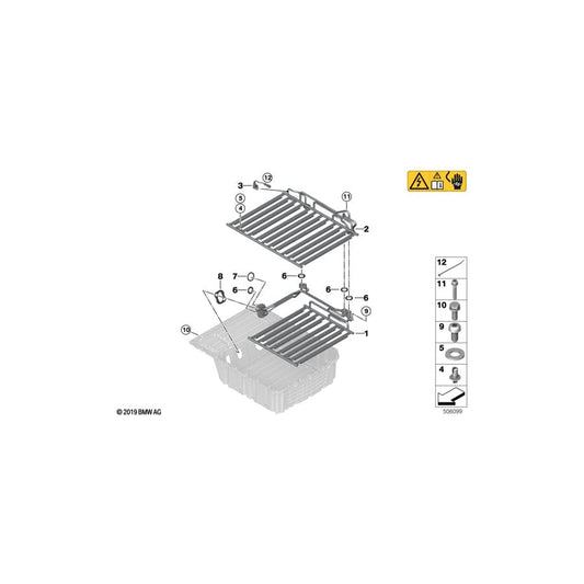 Genuine BMW 61278618747 F45 Cooler For High-Voltage Battery, Upper (Inc. 225xe & Cooper SE ALL4) | ML Performance UK
