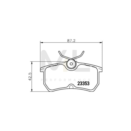 Hella 8DB 355 018-411 Brake Pad Set Not Prepared For Wear Indicator, With Brake Caliper Screws | ML Performance Car Parts