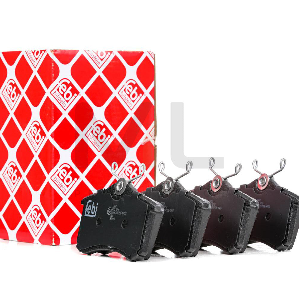 Febi Bilstein 16344 Brake Pad Set Rear Axle, Excl. Wear Warning Contact, With Bolts/Screws | ML Performance Car Parts