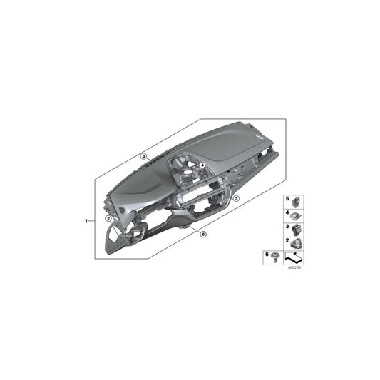 Genuine BMW 51458074927 G30 G31 Instrument Panel Leather SCHWARZ/SCHWARZ (Inc. M550iX, 520i & 530eX) | ML Performance UK Car Parts