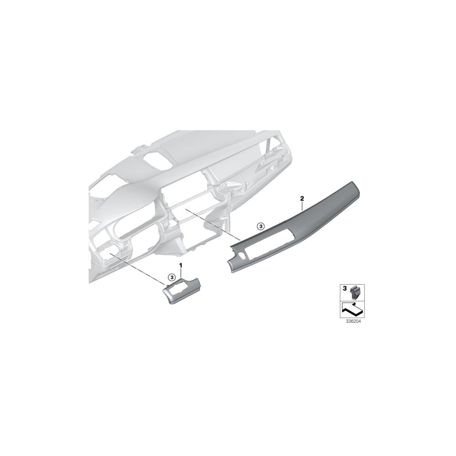 Genuine BMW 51459292269 F07 Trim, I-Panel, Wood Fineline, Driver HELL (Inc. 535iX, 535dX & 550iX) | ML Performance UK