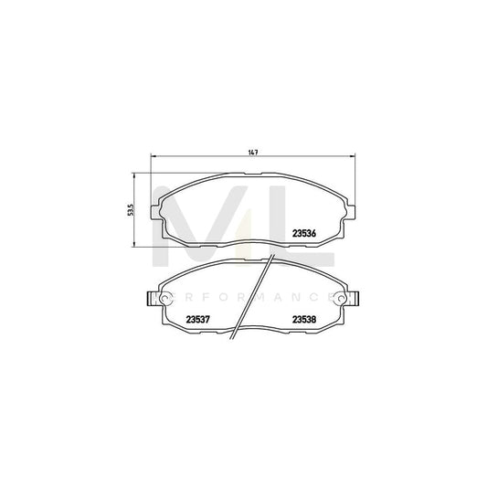 Brembo P 30 010 Brake Pad Set With Acoustic Wear Warning | ML Performance Car Parts