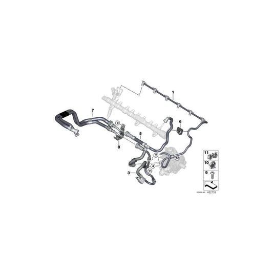 Genuine BMW 13538591737 G30 Fuel Line In Engine Compartment (Inc. 540dX) | ML Performance UK Car Parts