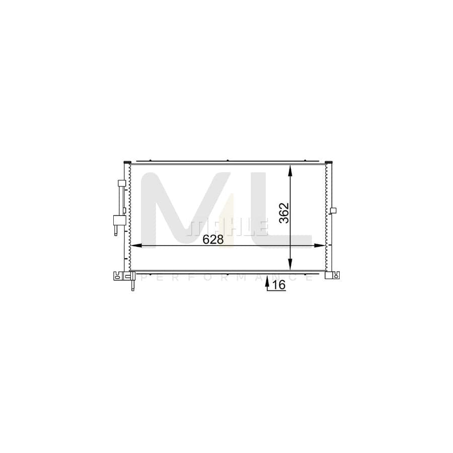 MAHLE ORIGINAL AC 687 001S Air conditioning condenser for JAGUAR X-TYPE without dryer | ML Performance Car Parts