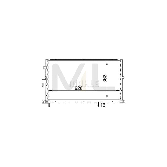 MAHLE ORIGINAL AC 687 001S Air conditioning condenser for JAGUAR X-TYPE without dryer | ML Performance Car Parts