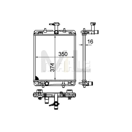 MAHLE ORIGINAL CR 998 000P Engine radiator Brazed cooling fins, Manual Transmission | ML Performance Car Parts