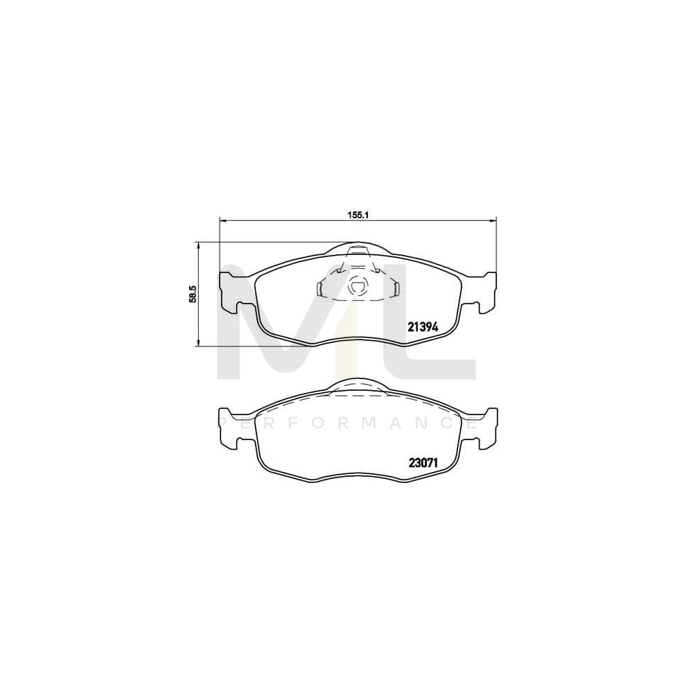 Brembo P 24 037 Brake Pad Set Excl. Wear Warning Contact | ML Performance Car Parts