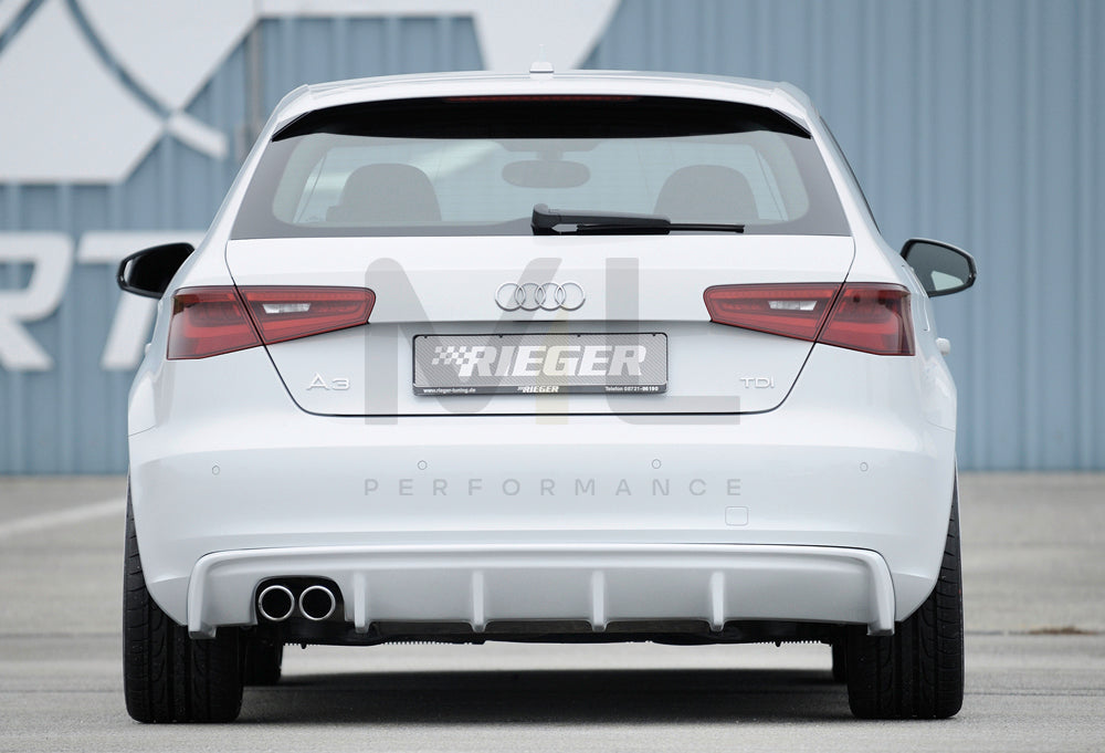 Rieger 00056786 Audi 8V A3 Rear Diffuser 4 | ML Performance UK Car Parts
