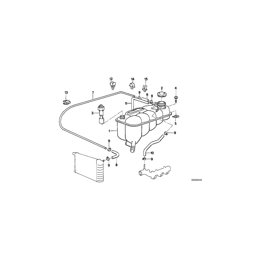 Genuine BMW 11531312950 E34 Water Hose (Inc. M5 3.8, M5 3.6 & M5) | ML Performance UK Car Parts