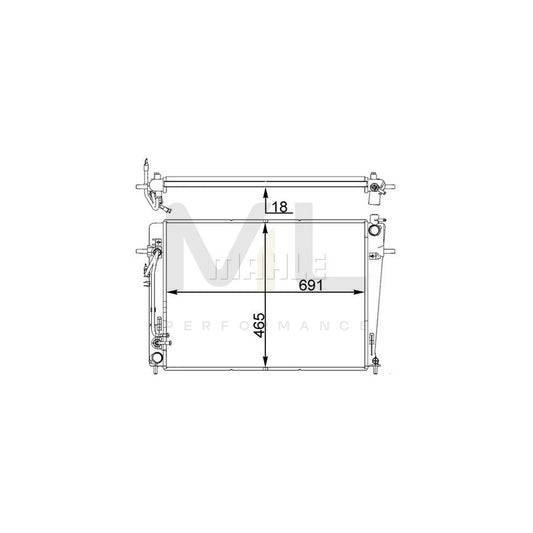 MAHLE ORIGINAL CR 1403 000P Engine radiator Brazed cooling fins | ML Performance Car Parts