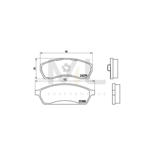 Brembo P 78 008 Brake Pad Set For Subaru Vivio Excl. Wear Warning Contact | ML Performance Car Parts
