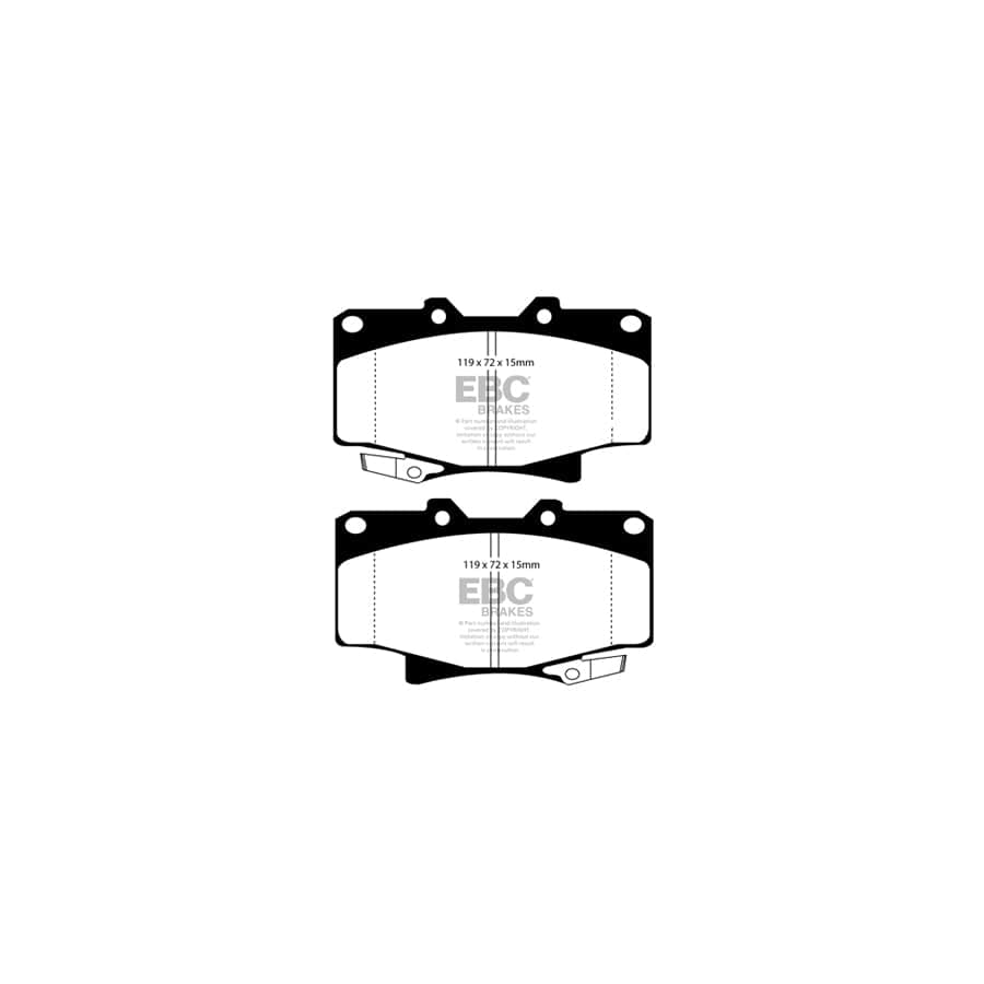 EBC PD04KF1197 Toyota Landcruiser Bluestuff Front Brake Pad & Plain Disc Kit 2 | ML Performance UK Car Parts