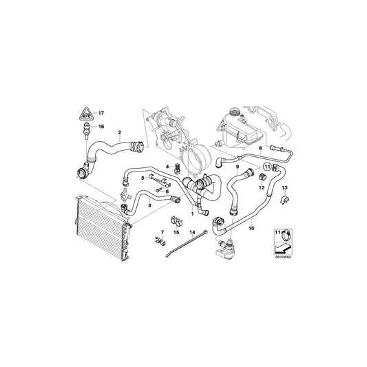 Genuine BMW 11531439133 E53 Hose Clamp (Inc. X5 4.4i & X5 4.6is) | ML Performance UK Car Parts
